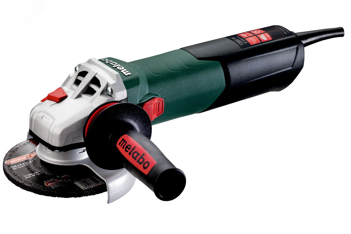 Шлифмашина угловая WE 15-125 Quick 1550Вт, 3.5Нм артикул 600448000 Metabo -  купить в Москве и РФ по цене 28350.00 руб. в интернет-магазине ЭТМ iPRO |  характеристики, аналоги, стоимость