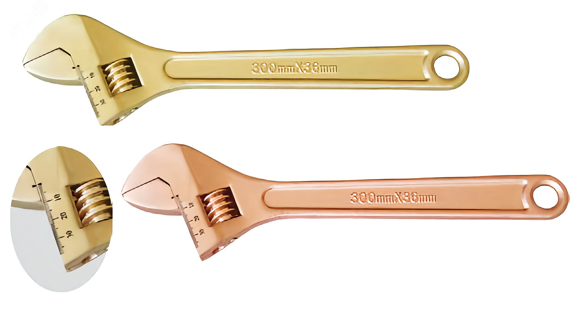 Изображение товара Искробезопасный гаечный разводной ключ со шкалой шведский КР-36