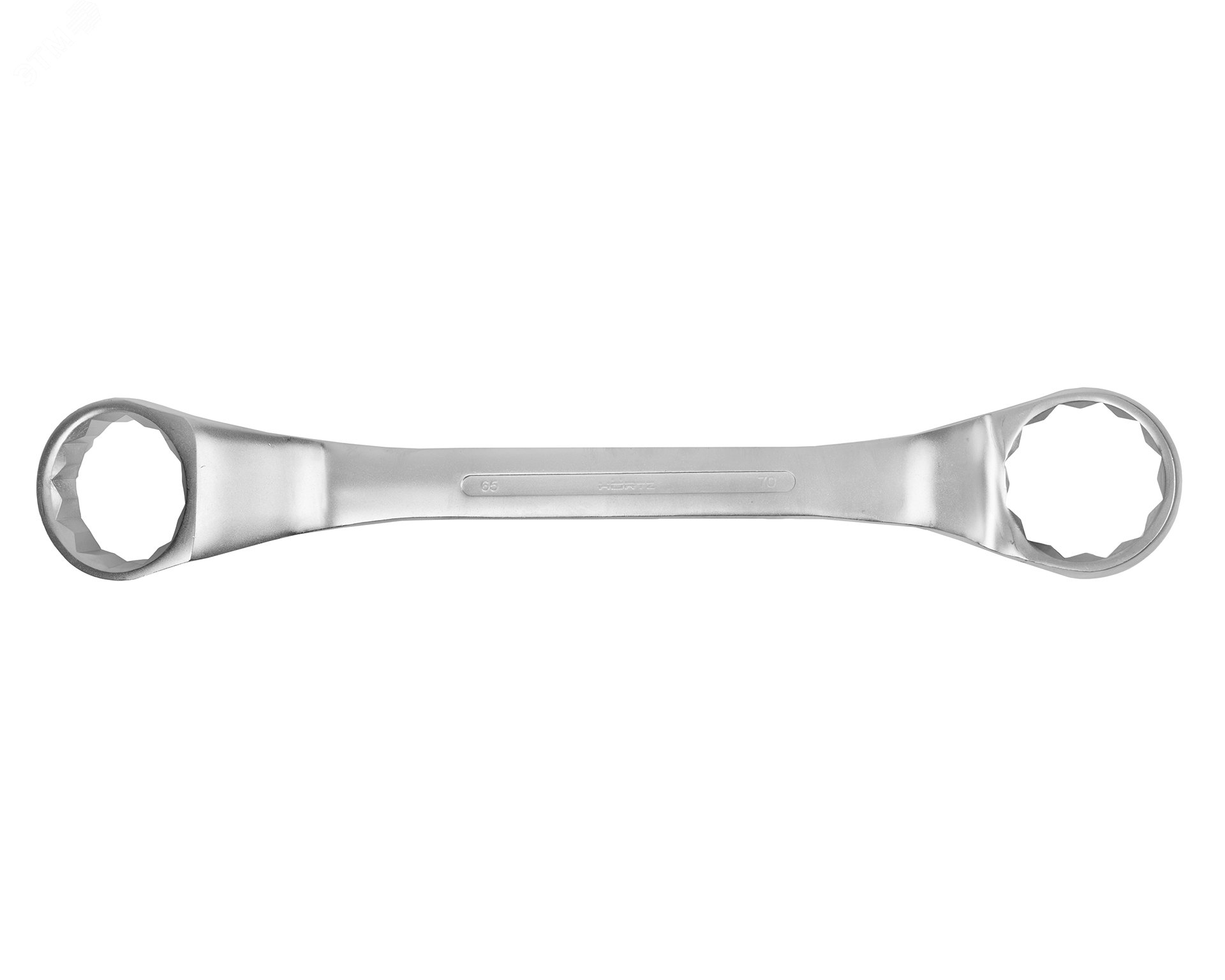 Изображение товара Накидной двусторонний ключ 65x70 хромированный от HORTZ для монтажа и демонтажа