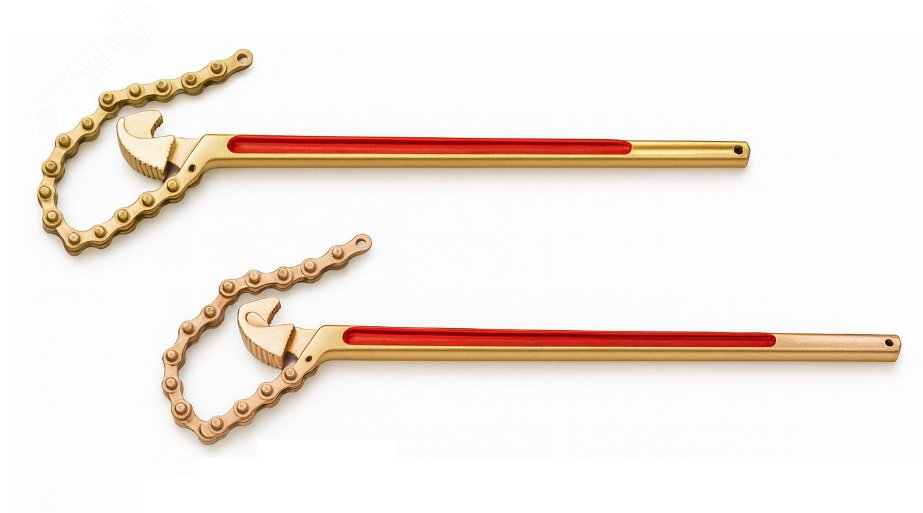 Изображение товара Ключ трубный цепной облегченный 600х100 искробезопасный сплав BeCu 129A-1002 (шт)