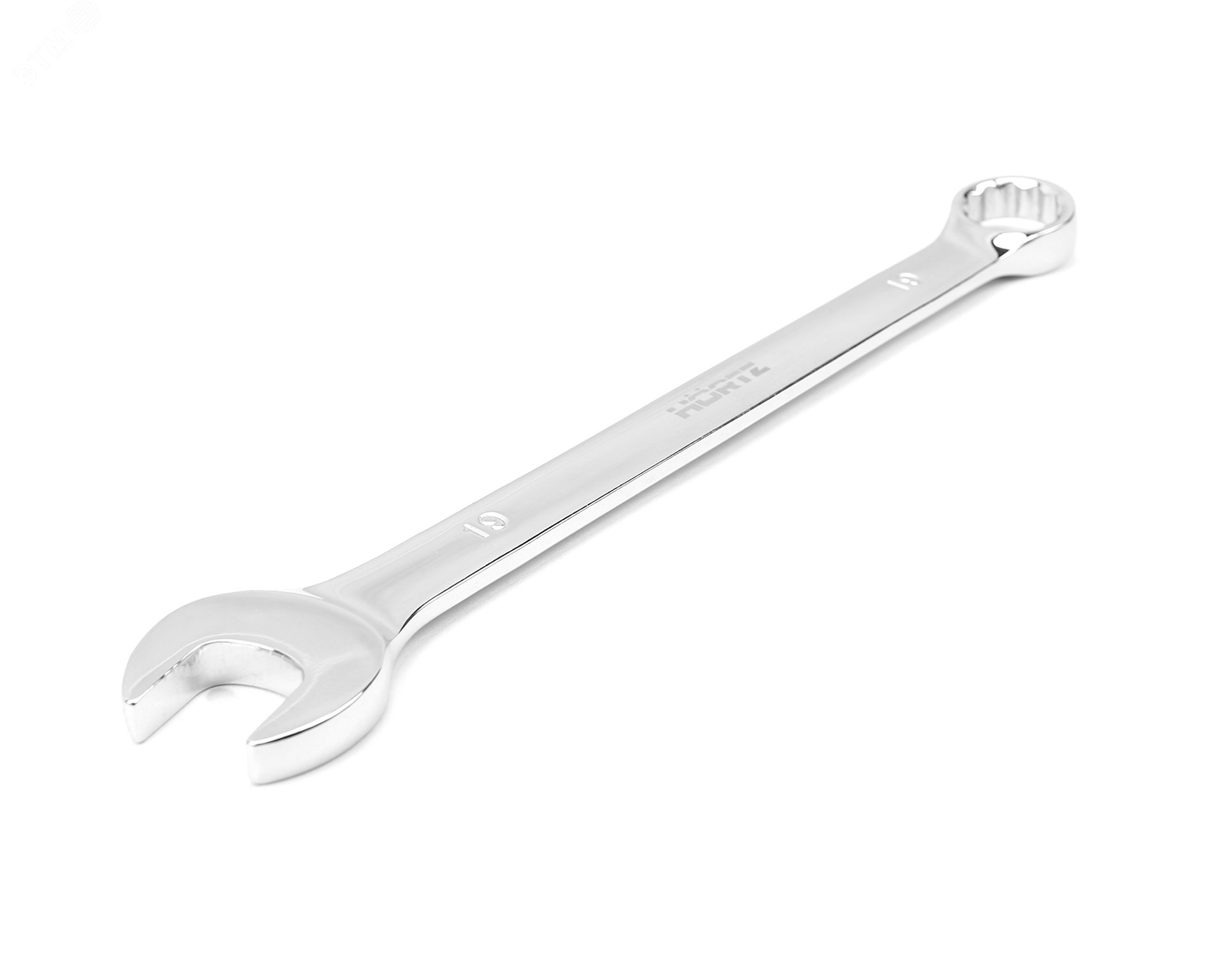 Изображение товара Ключ гаечный комбинированный удлиненный 19х19 хромированный HORTZ