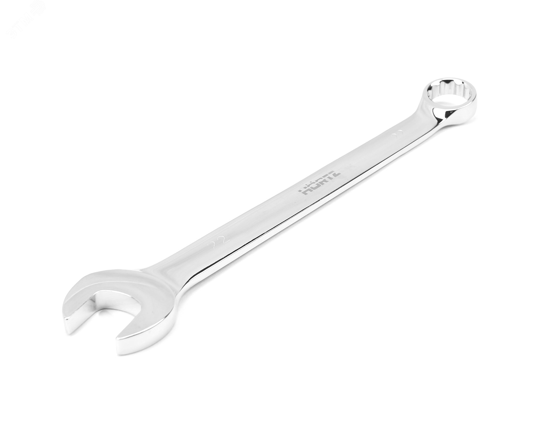 Изображение товара Ключ гаечный комбинированный удлиненный 22х22 хромированный 294 мм HORTZ