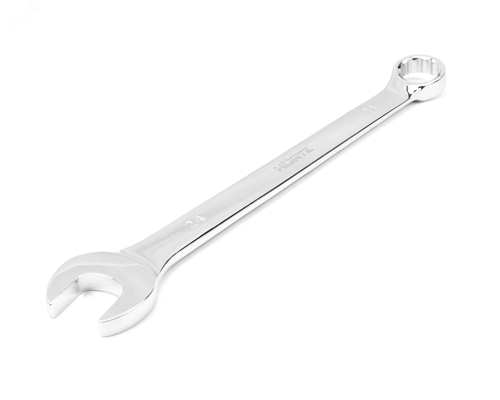 Изображение товара Ключ гаечный комбинированный удлиненный 24х24 хромированный HORTZ