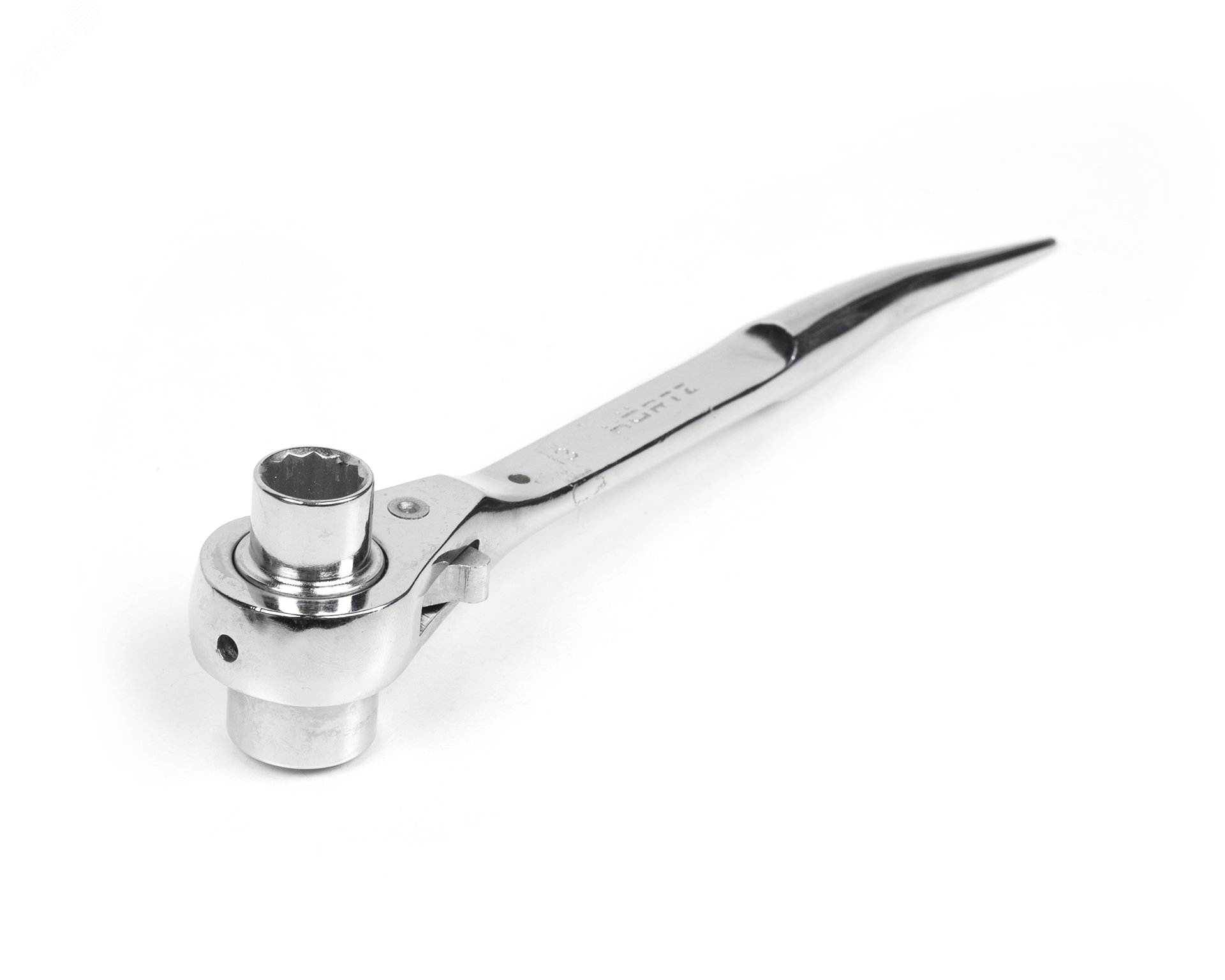 Изображение товара Ключ коликовый торцевой двусторонний трещоточный 13х17 хромированный