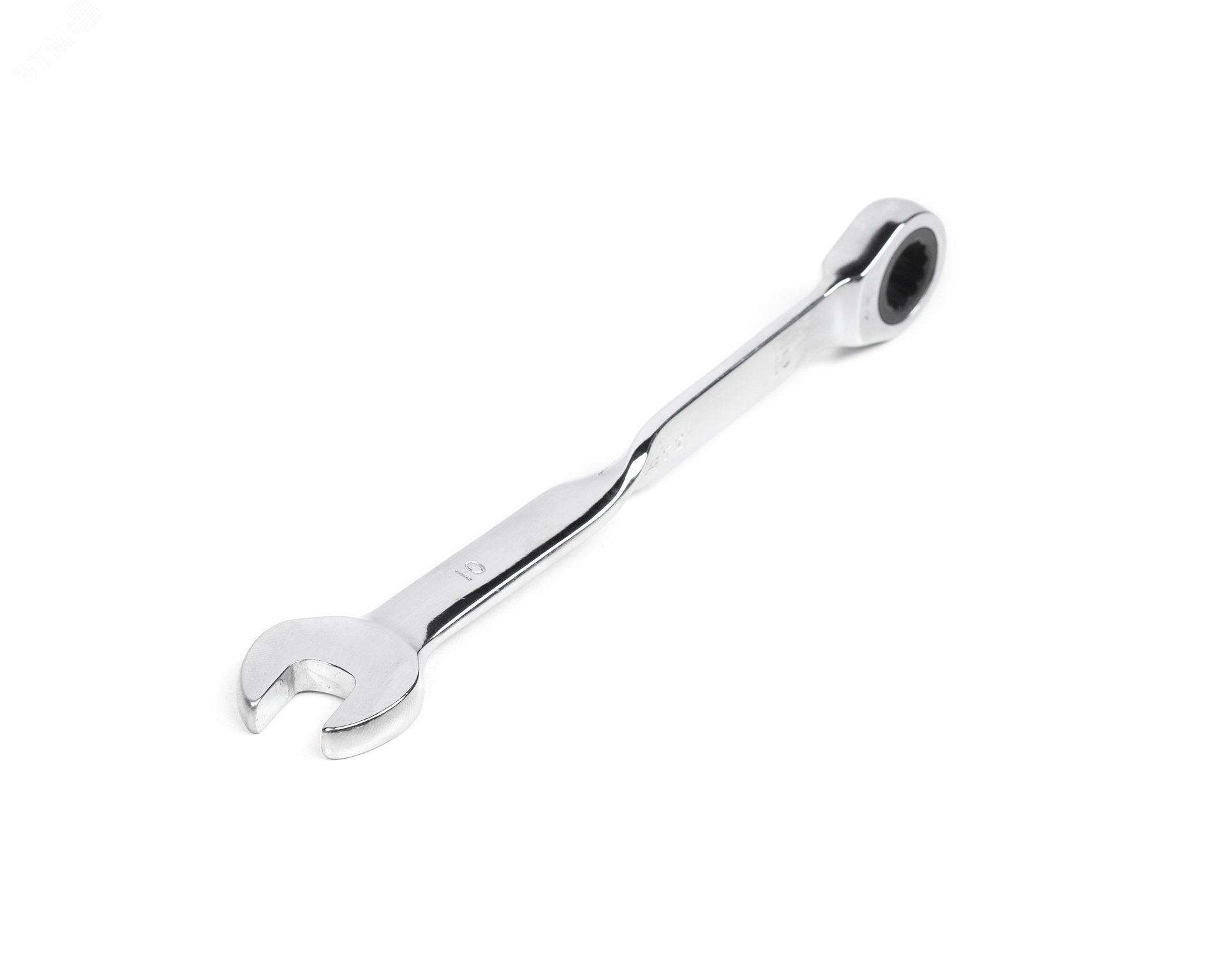 Изображение товара Комбинированный трещоточный удлиненный ключ 10x10 хромированный HORTZ