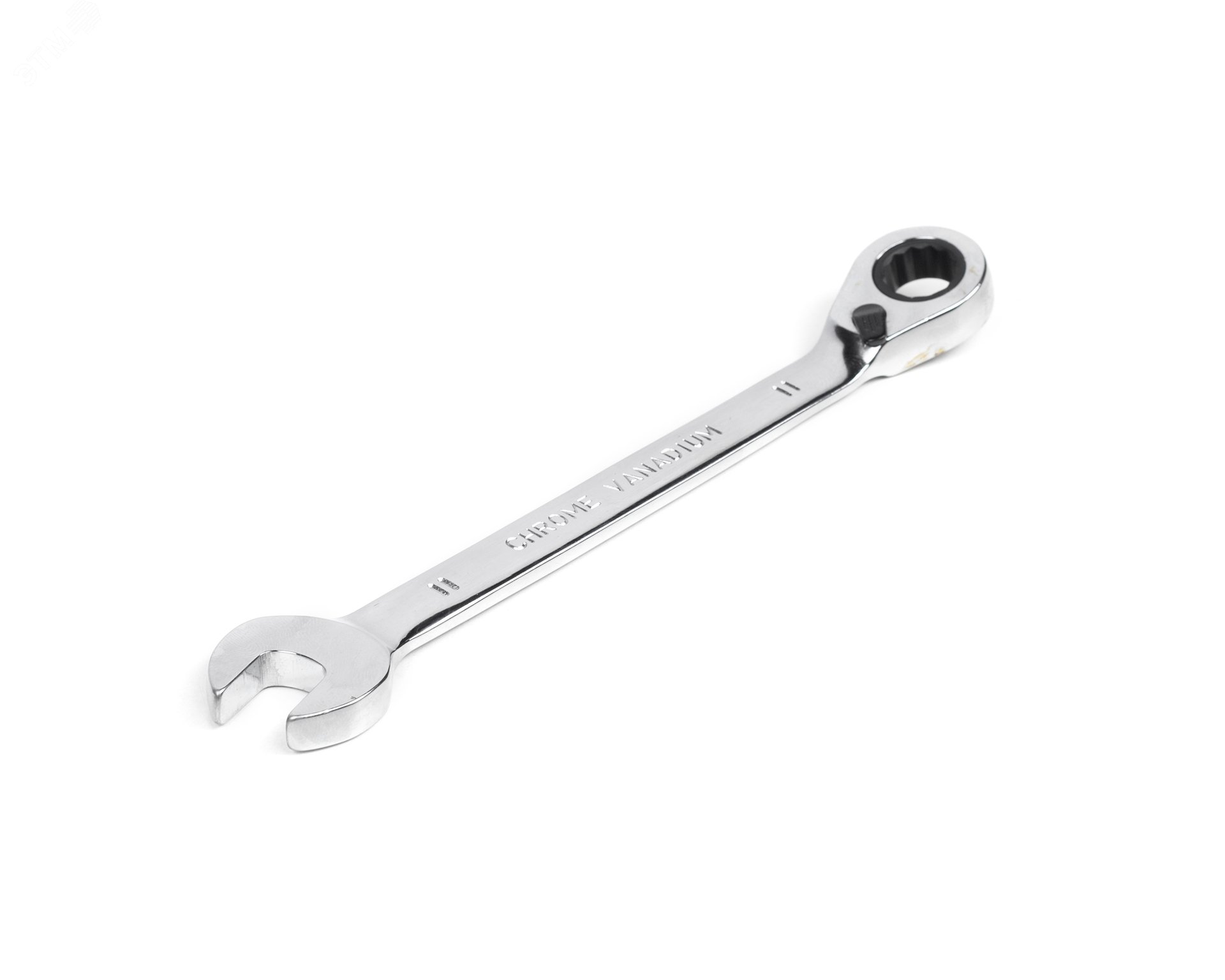 Изображение товара Ключ комбинированный трещоточный 11х11 хромированный HORTZ