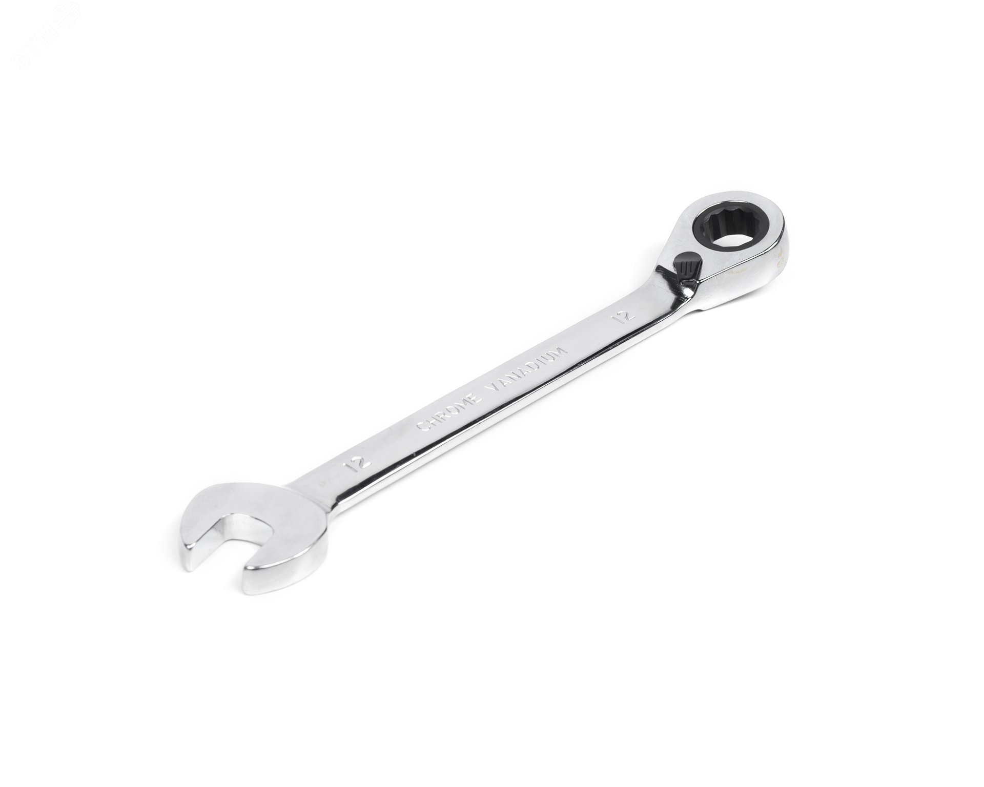 Изображение товара Ключ гаечный комбинированный трещоточный 12x12 хромированный HORTZ