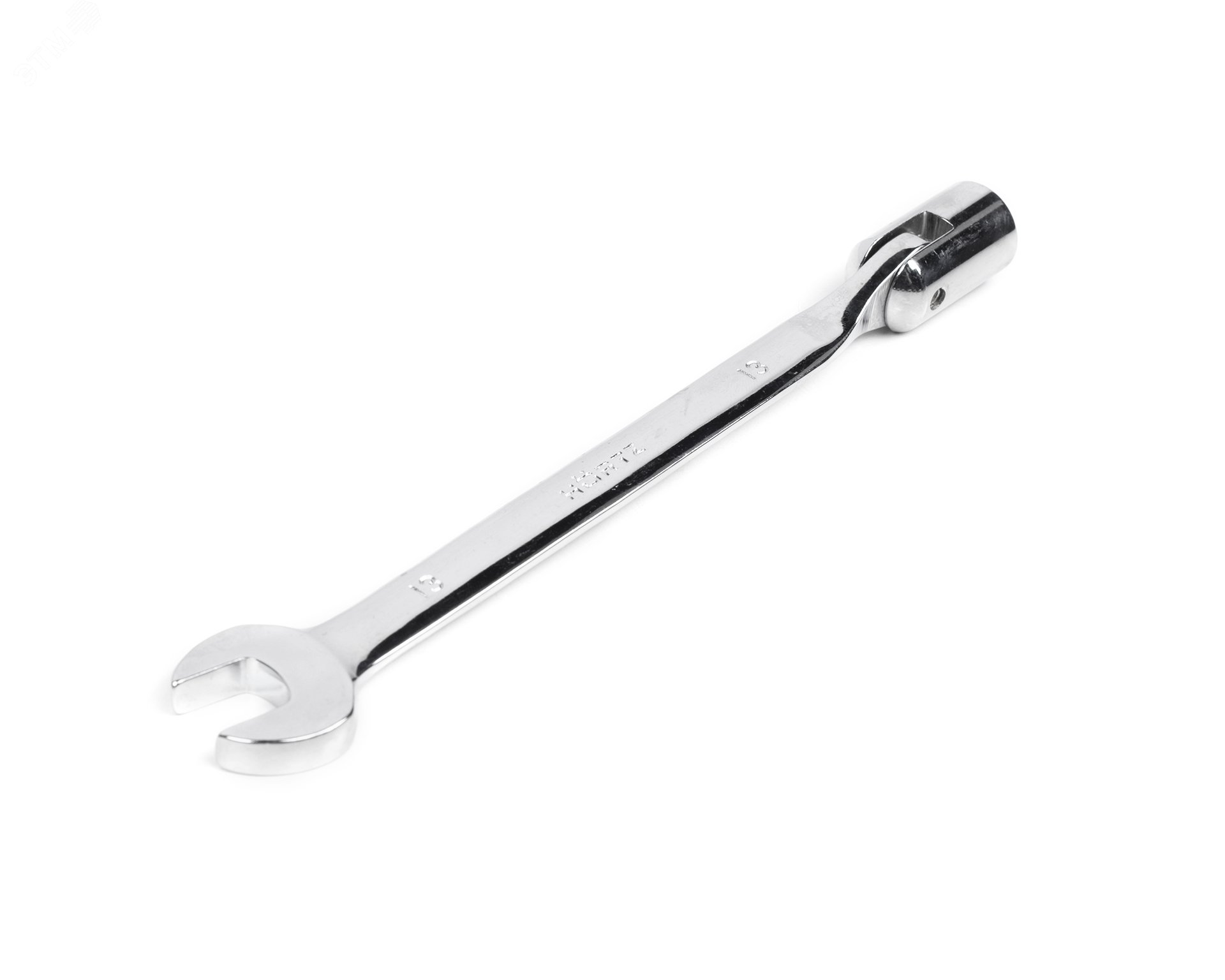 Изображение товара Ключ комбинированный торцевой шарнирный удлиненный 13х13 хромированный