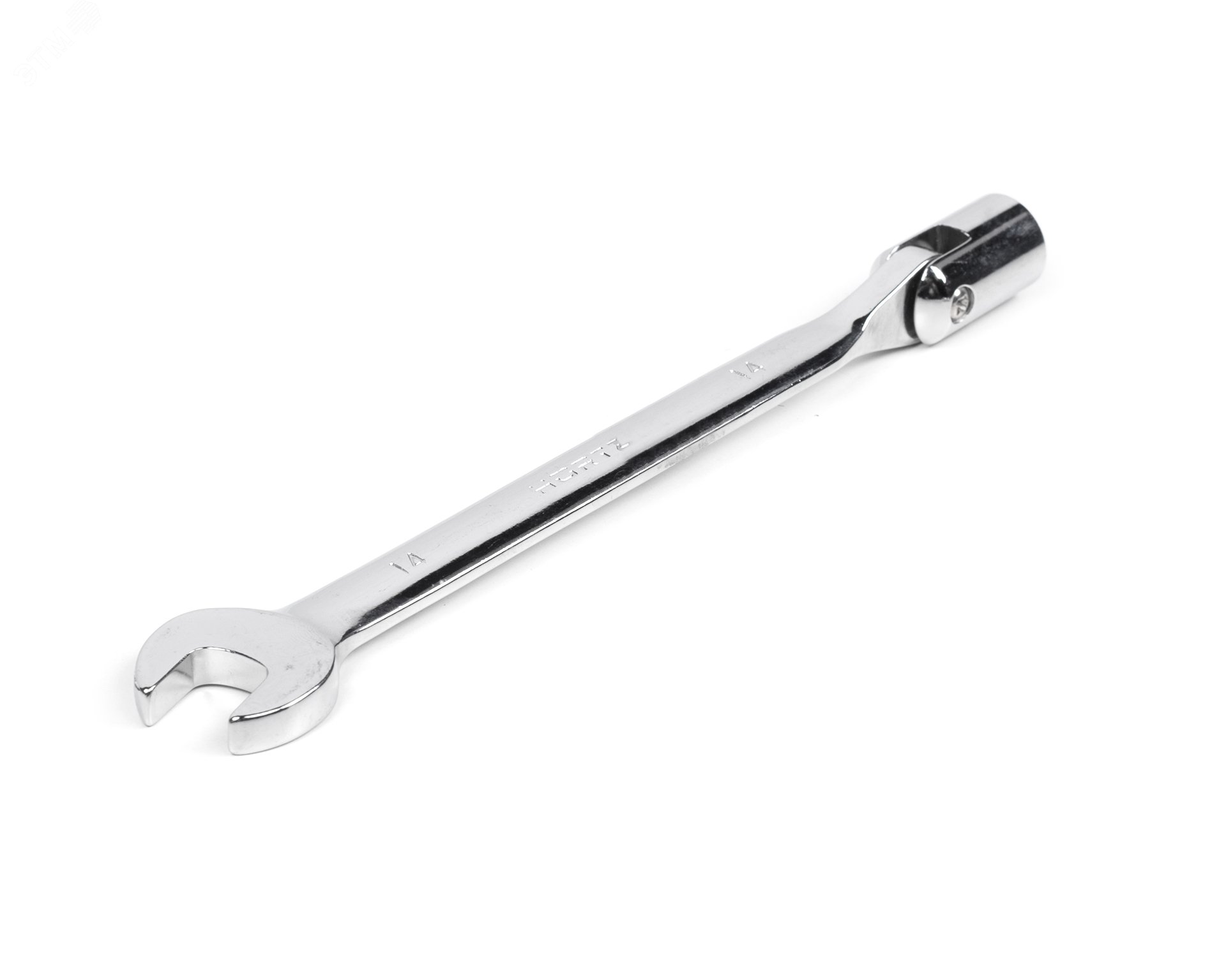 Изображение товара Ключ комбинированный торцевой шарнирный удлиненный 14х14 хромированный (шт)