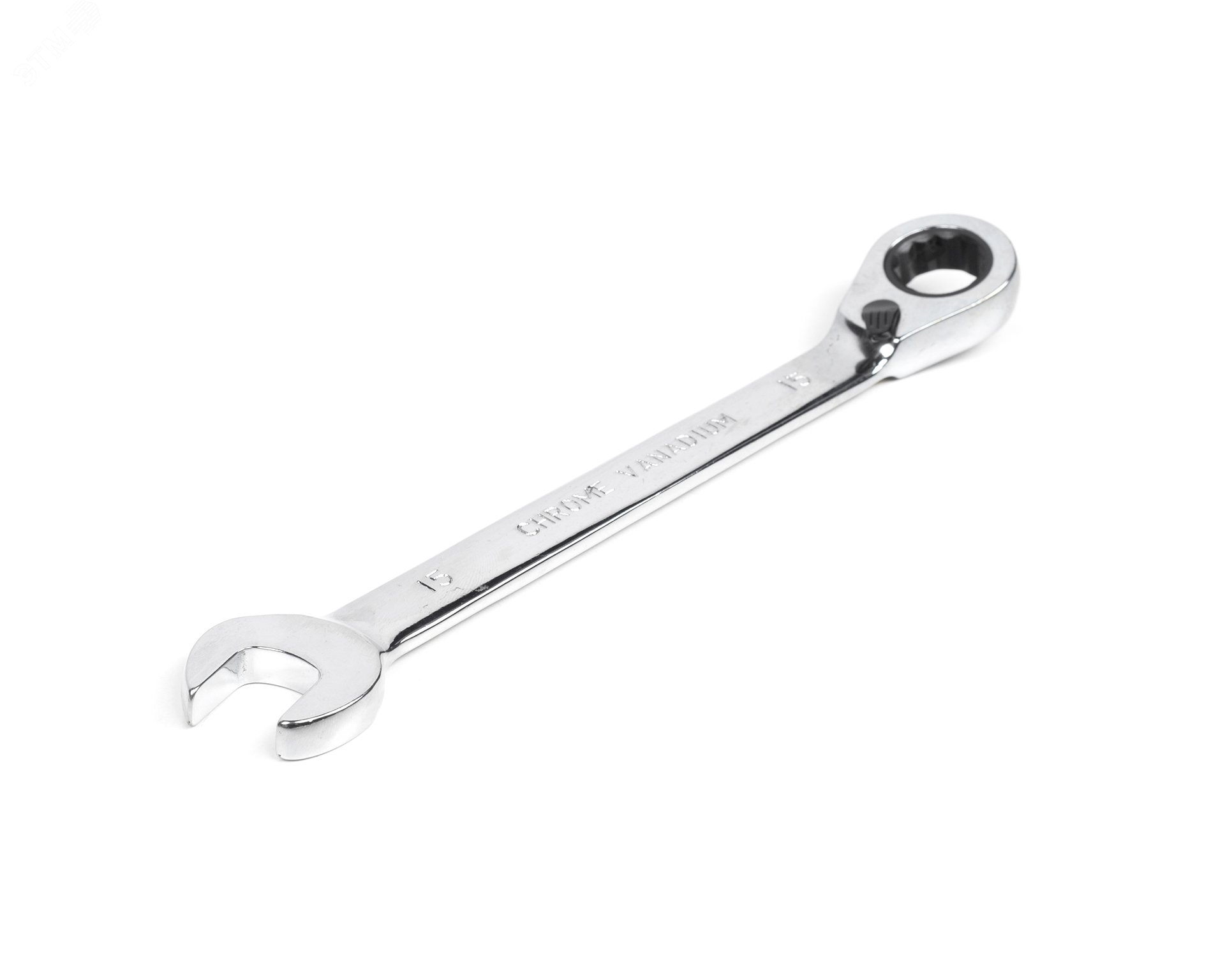 Изображение товара Ключ комбинированный трещоточный 15х15 хромированный HORTZ