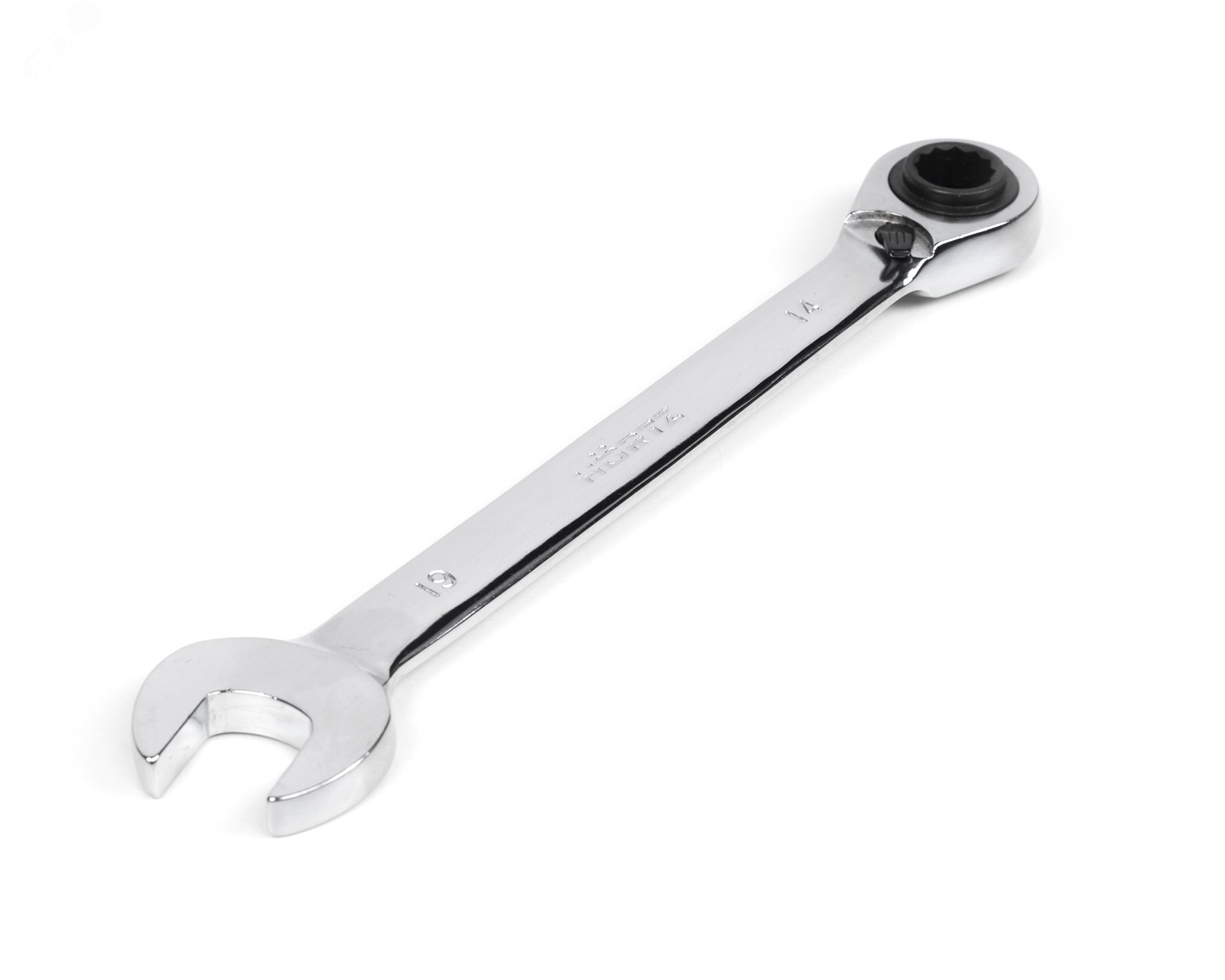 Изображение товара Ключ 3 в 1 реверсивный трещоточный хромированный 14х17-19