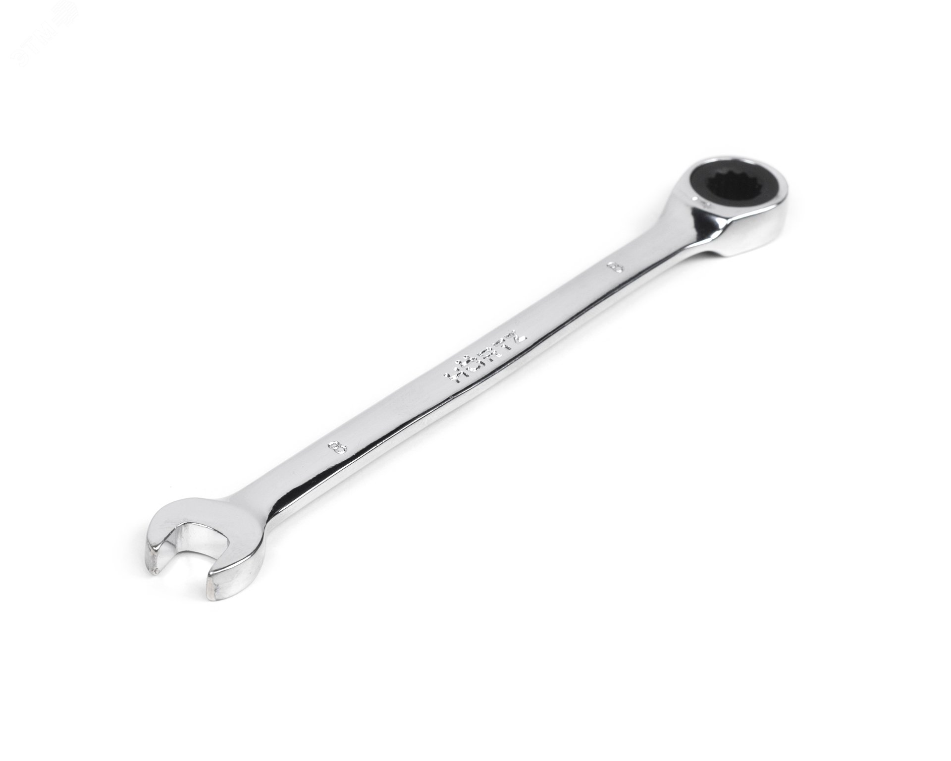 Изображение товара Ключ комбинированный трещоточный 8х8 хромированный инструмент для монтажа и демонтажа