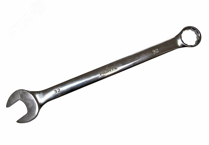 Изображение товара Ключ гаечный комбинированный удлиненный 30х30 хромированный L:400 мм (шт)