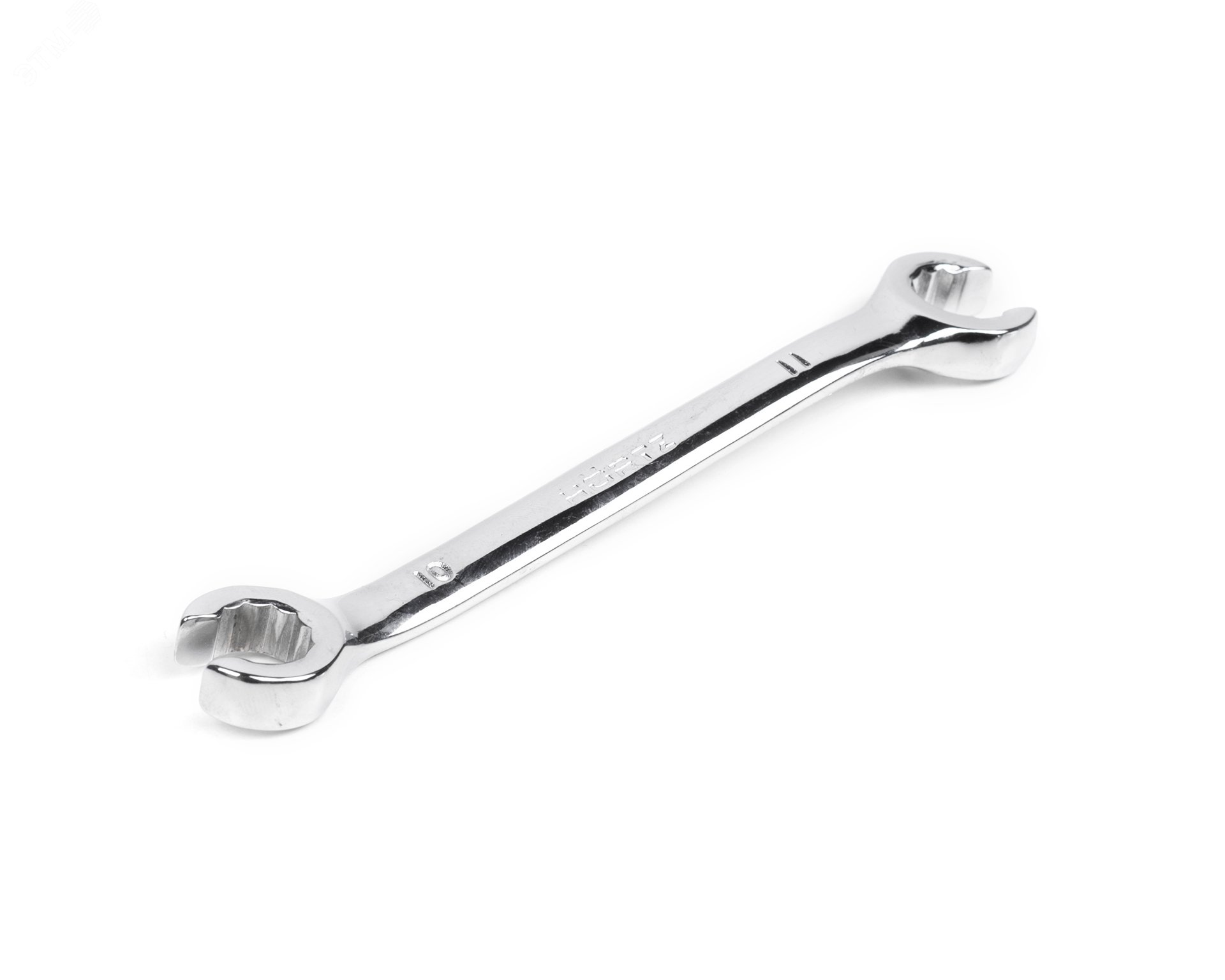 Изображение товара Ключ накидной разрезной двусторонний 10x11 хромированный HORTZ