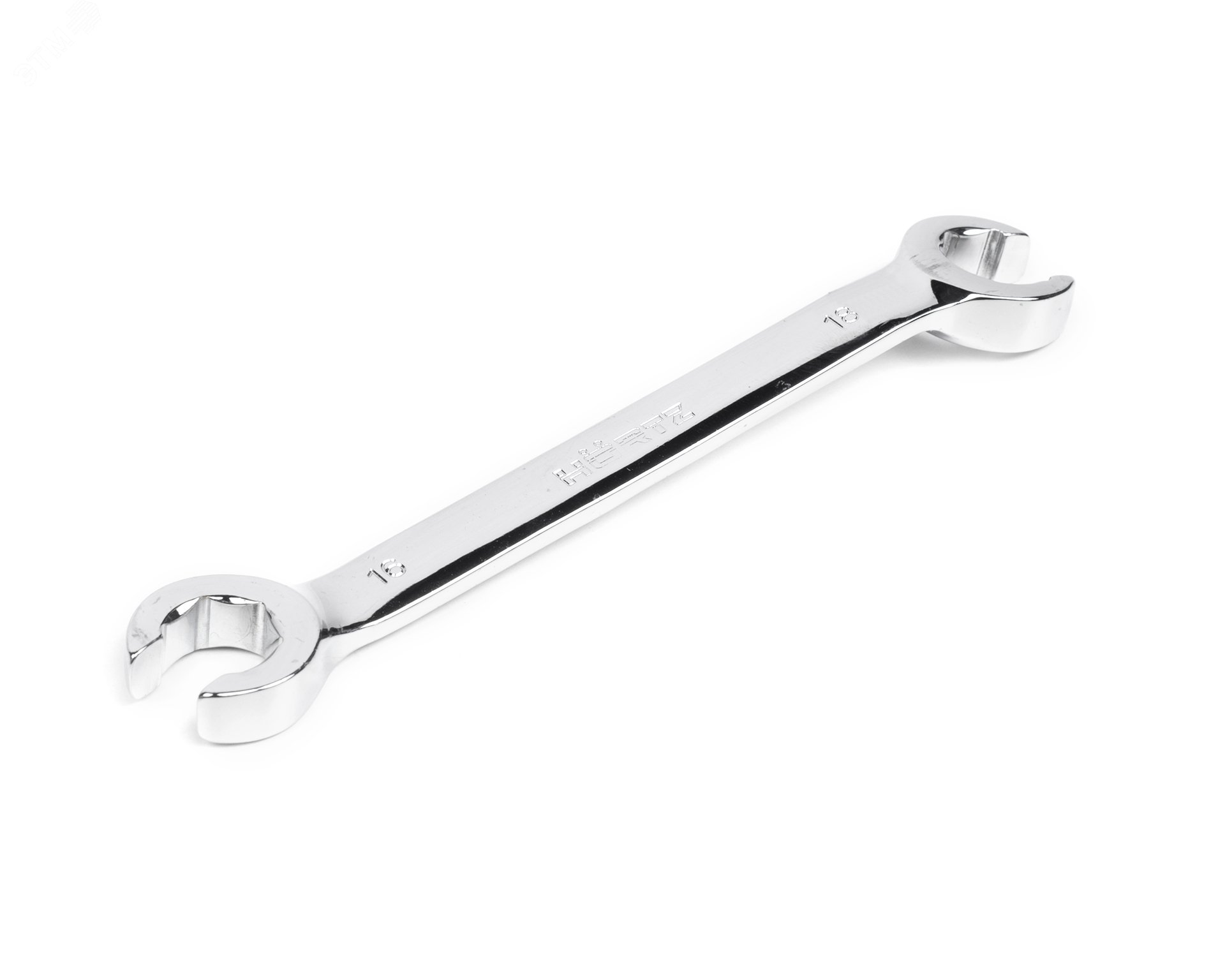 Изображение товара Ключ накидной разрезной двусторонний 16x18 хромированный HORTZ