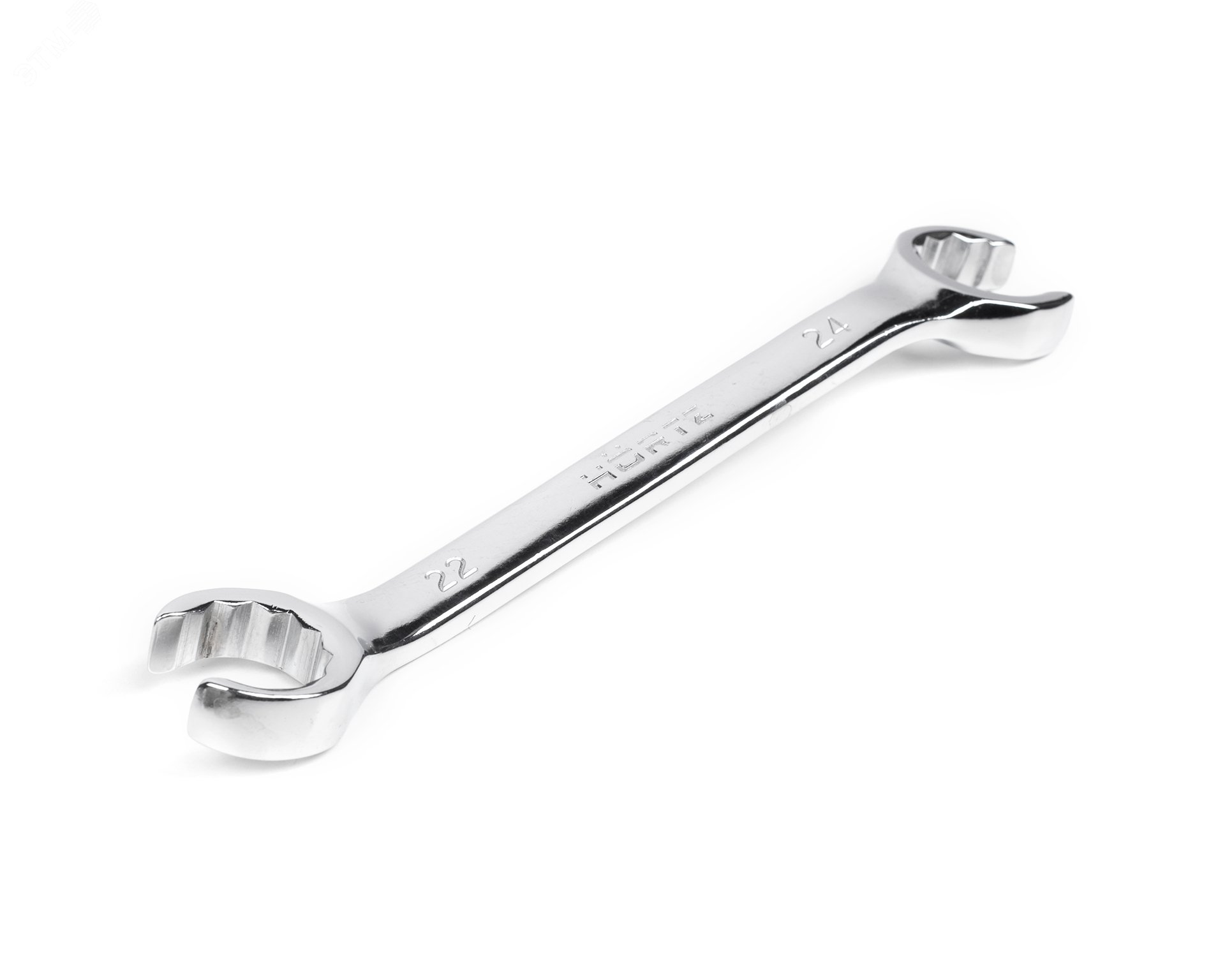 Изображение товара Накидной разрезной двусторонний ключ 22х24 хромированный