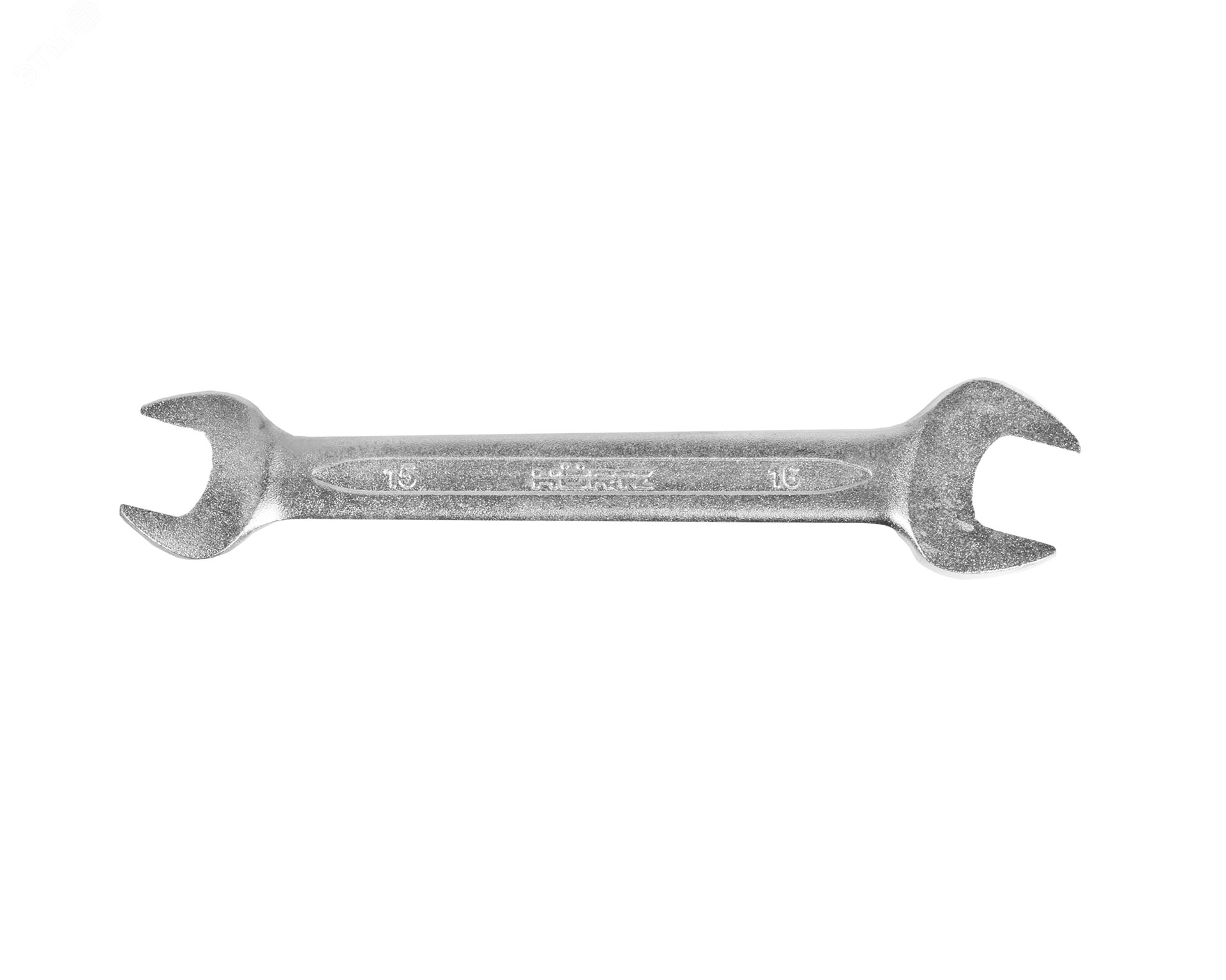 Изображение товара Ключ гаечный двусторонний 15х16 хромированный HORTZ высокопрочный инструмент