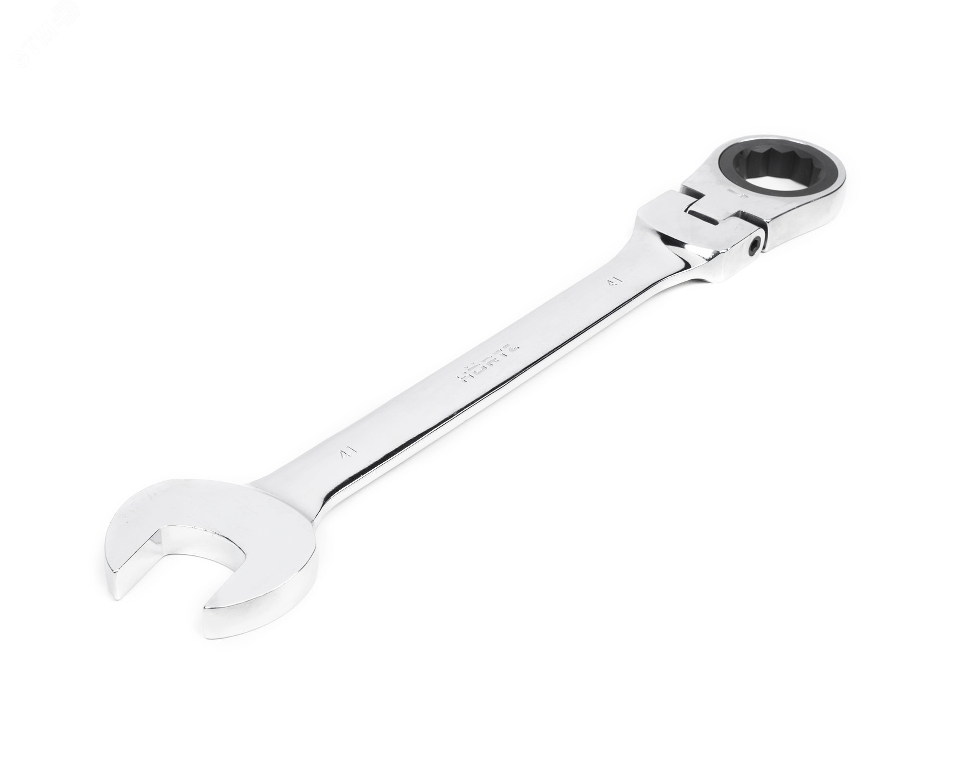 Изображение товара Комбинированный трещоточный шарнирный ключ 41x41 хромированный