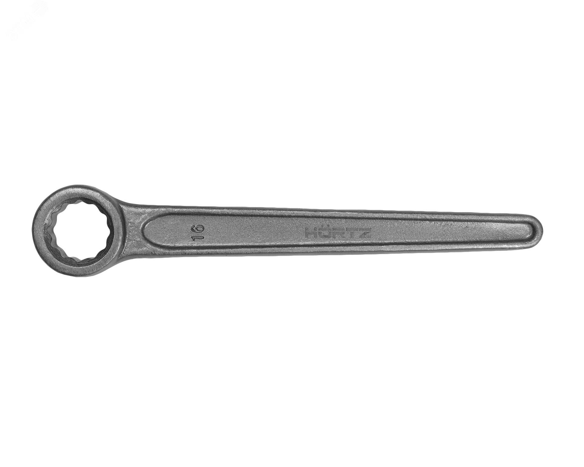 Изображение товара Ключ накидной односторонний 16 прямой длина ручки сталь 45 порошковое покрытие