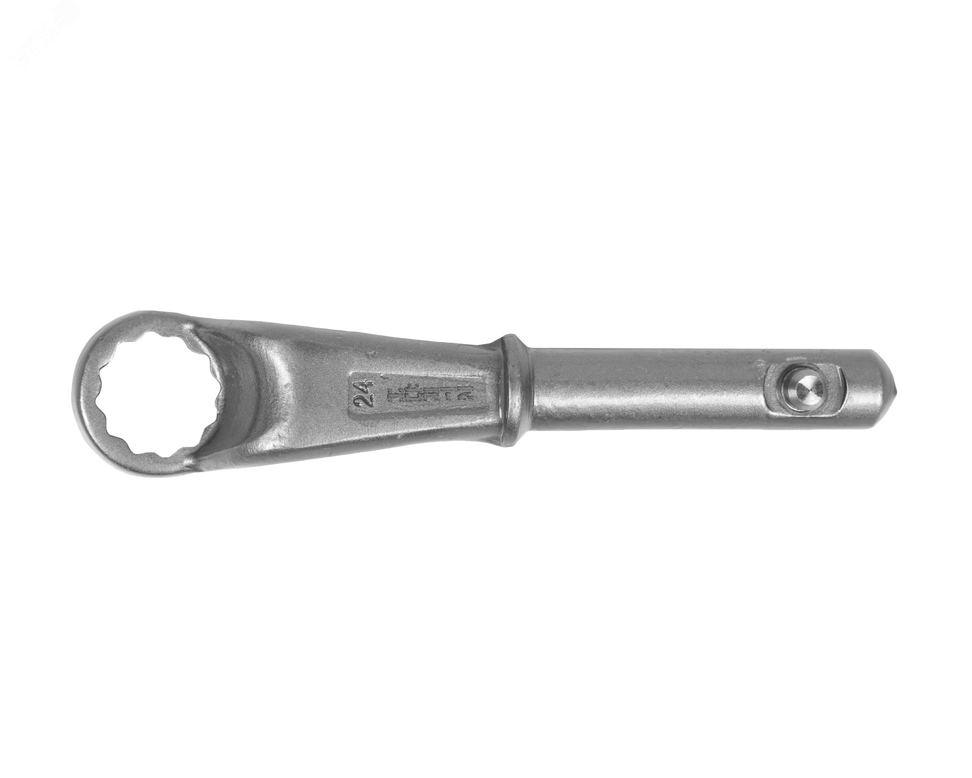 Изображение товара Ключ накидной односторонний 24 усиленный с рукояткой HORTZ