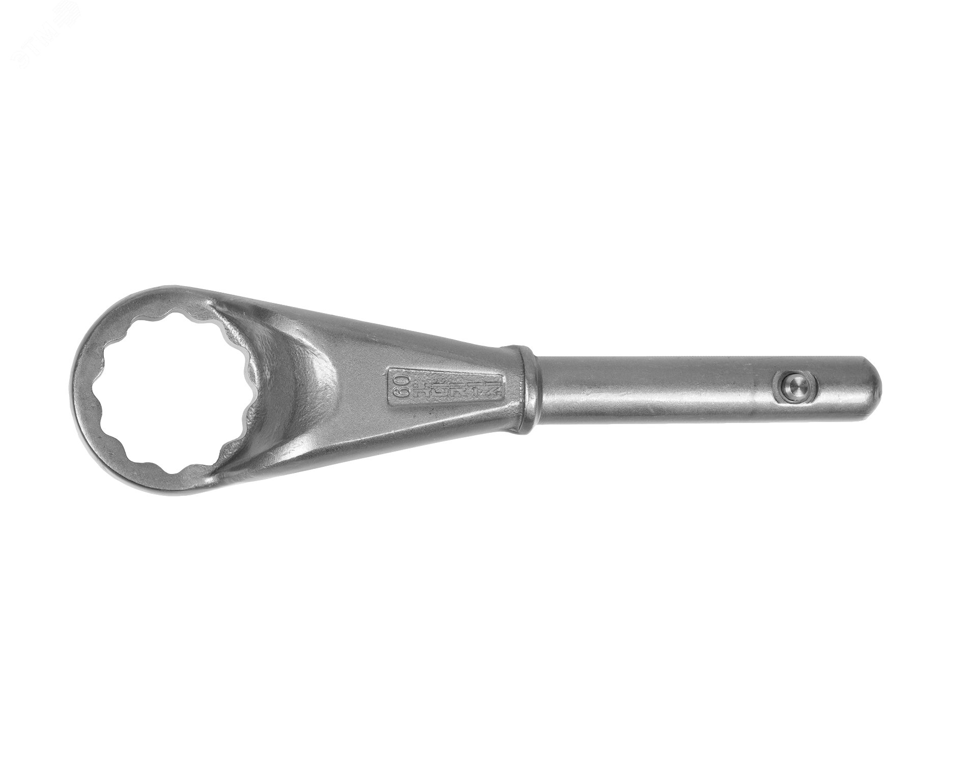 Изображение товара Ключ накидной односторонний 60 усиленный с рукояткой HORTZ