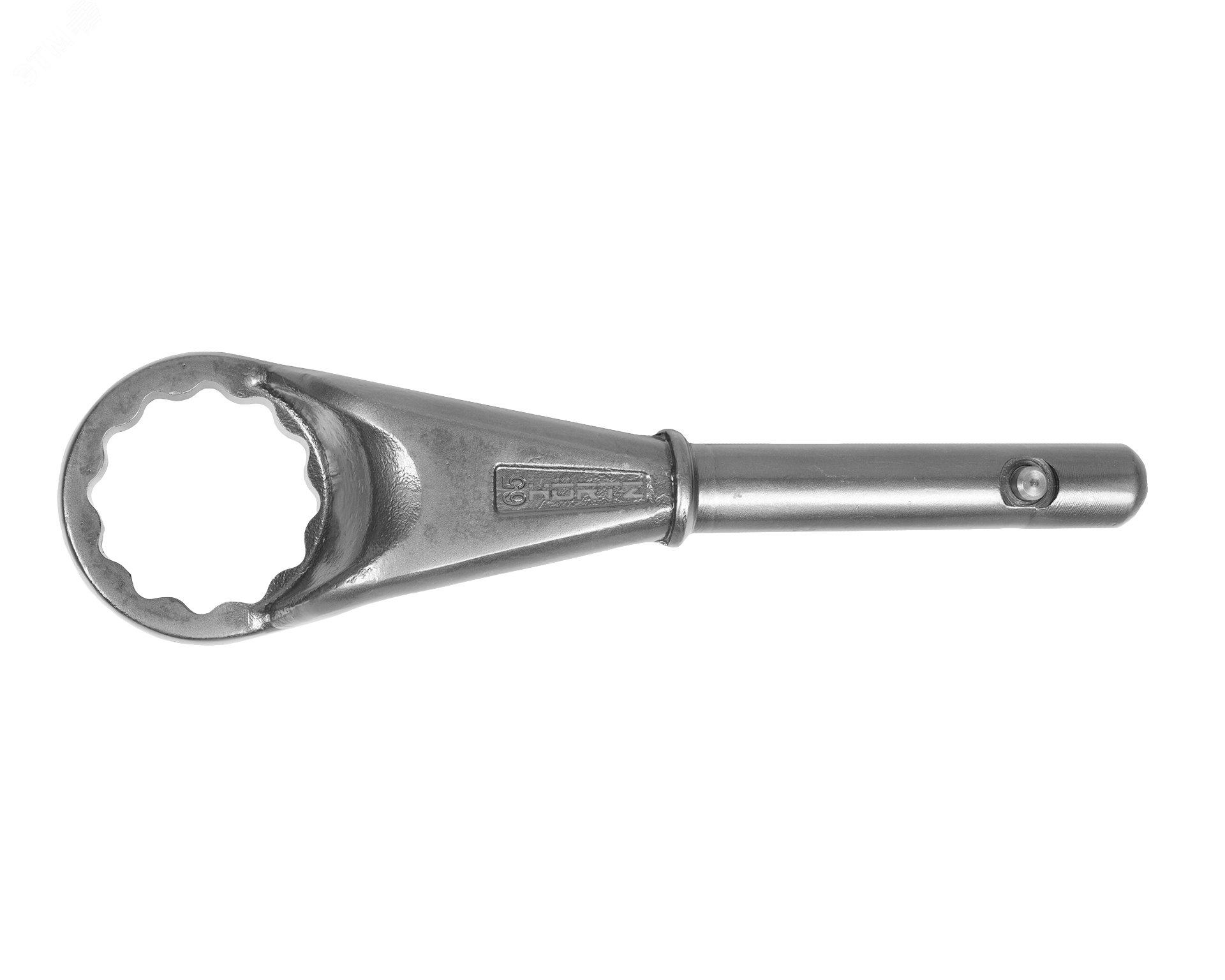 Изображение товара Ключ накидной односторонний 65 усиленный с рукояткой HORTZ