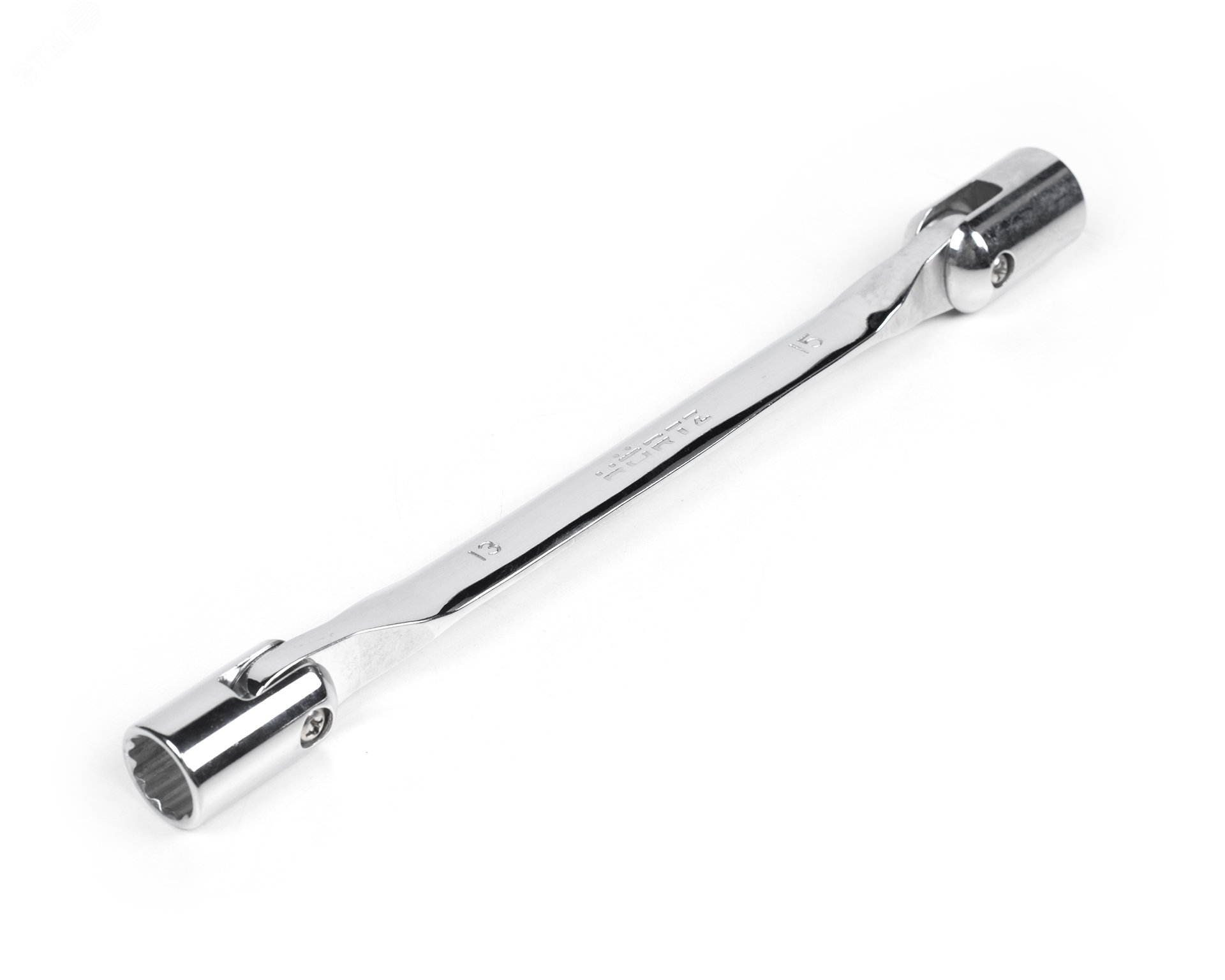 Изображение товара Ключ шарнирный торцевой хромированный 13х15 HORTZ прочная сталь