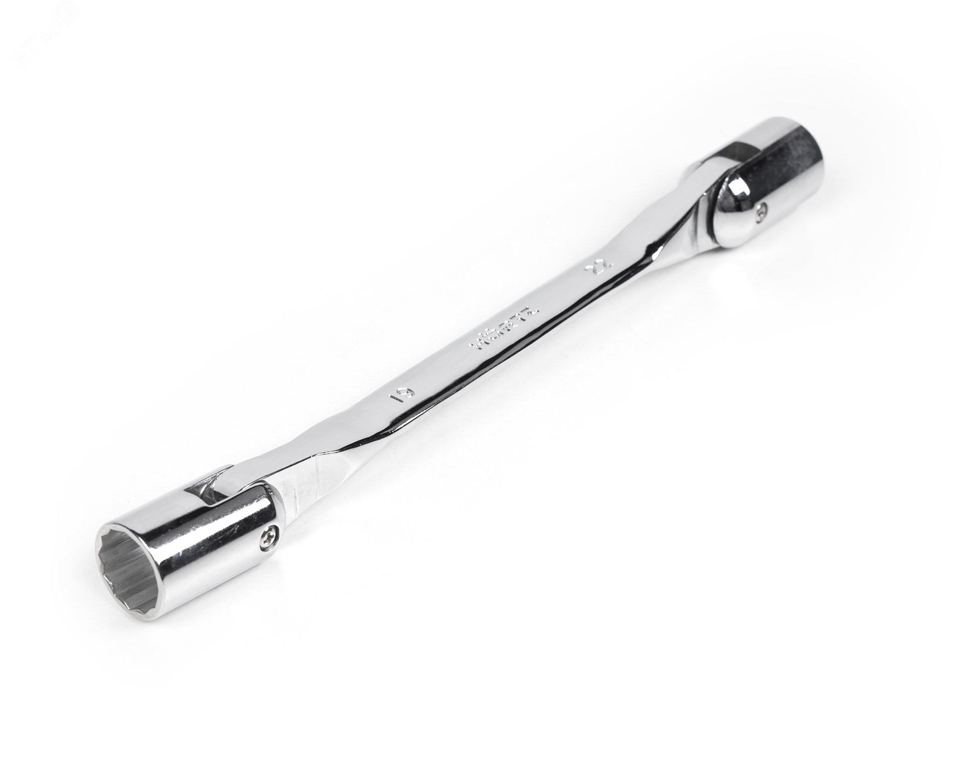 Изображение товара Ключ гаечный торцевой шарнирный 19x22 хромированный HORTZ