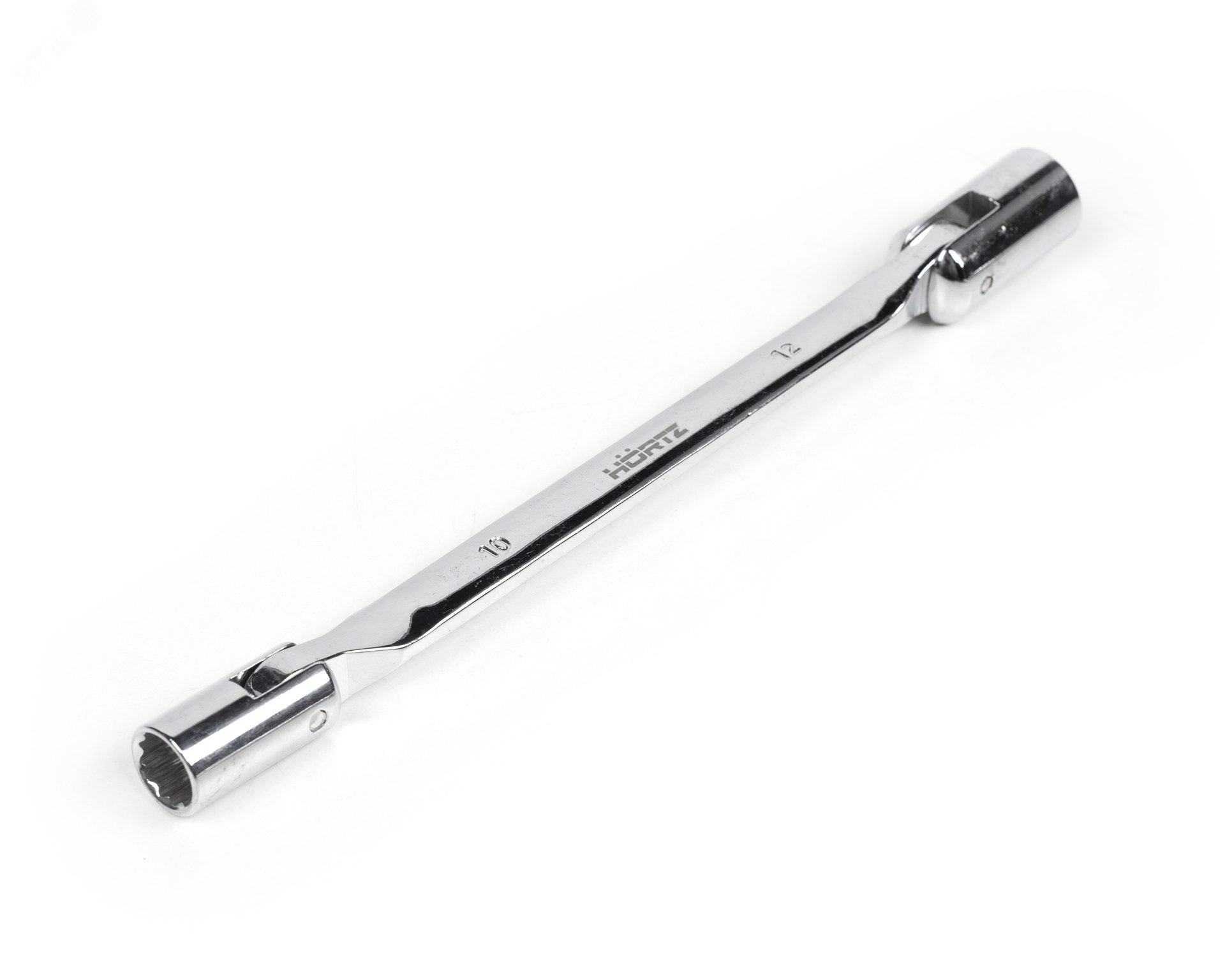 Изображение товара Ключ торцевой шарнирный 10x12 хромированный HORTZ