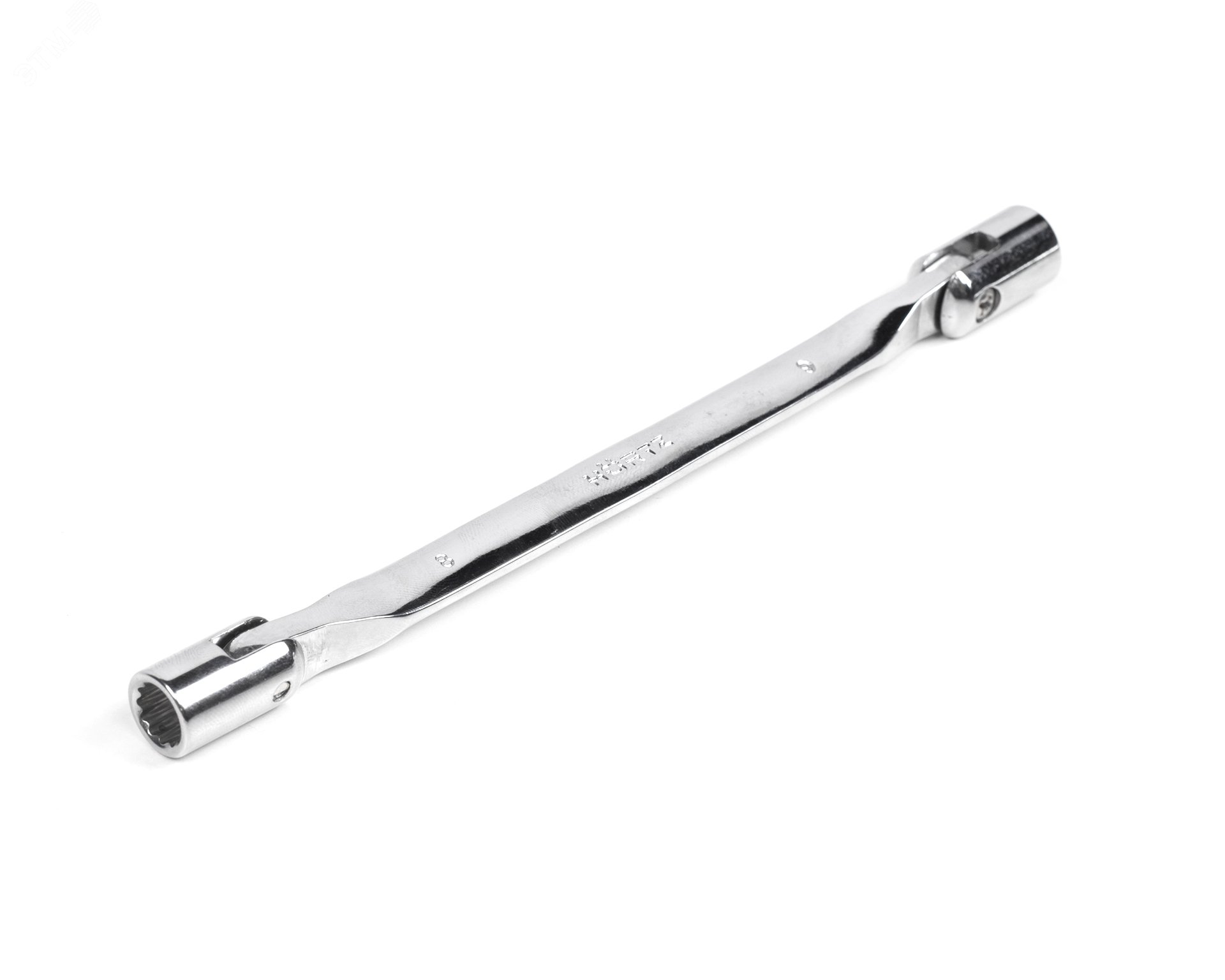 Изображение товара Ключ торцевой шарнирный 8x9 хромированный HORTZ надежный инструмент