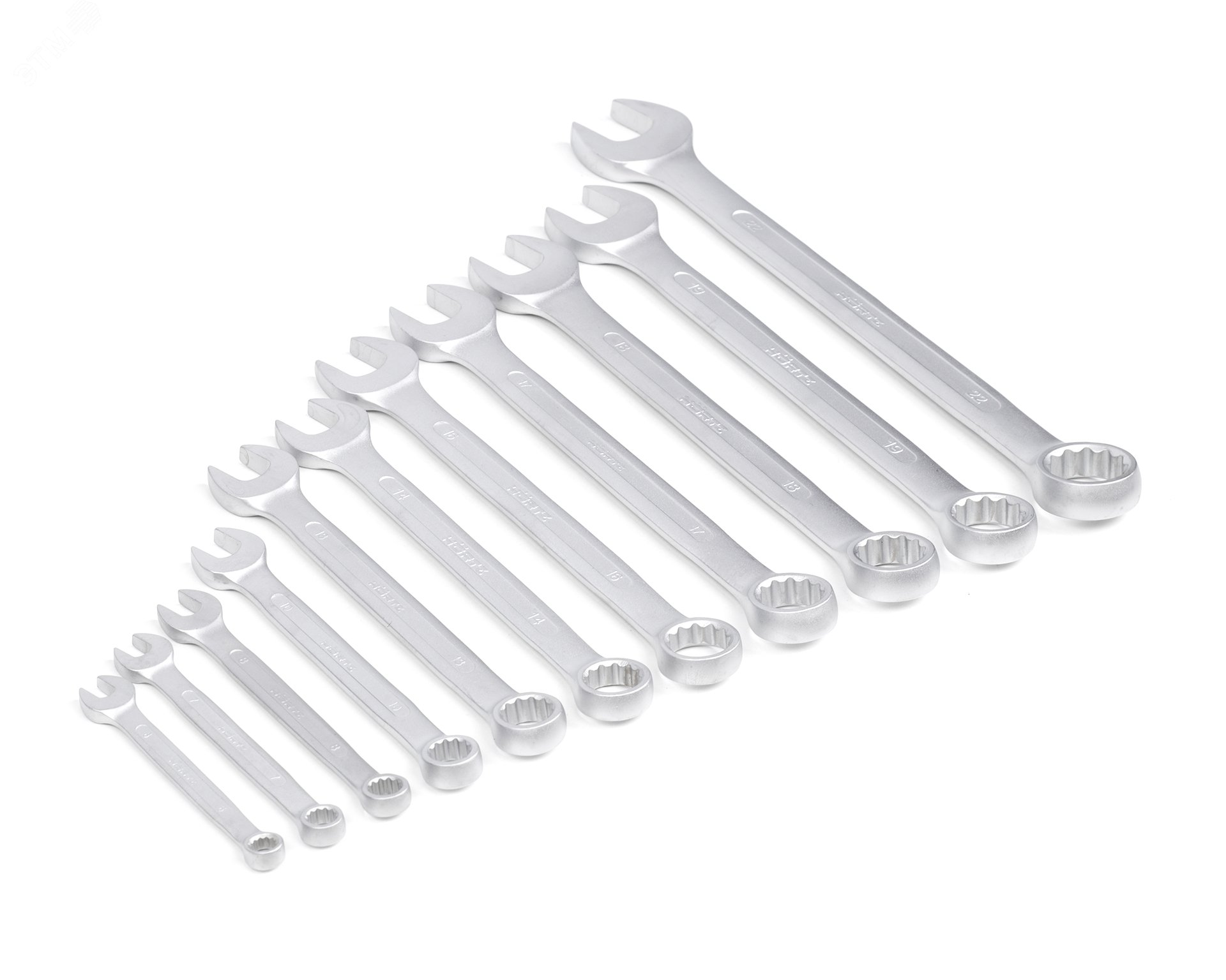 Изображение товара Набор комбинированных гаечных ключей 11 шт. HORTZ 6-22 мм в сумке