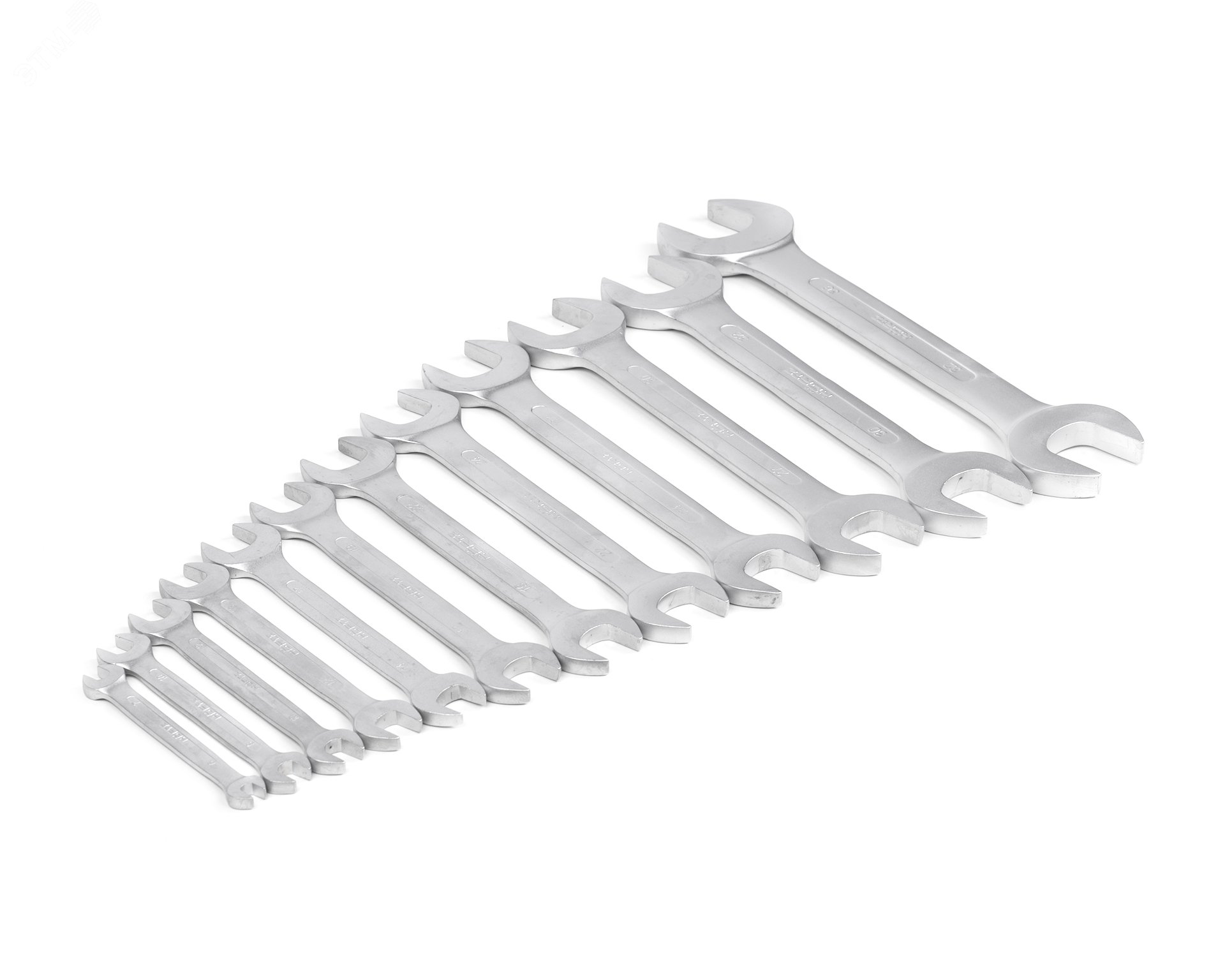 Изображение товара Набор гаечных ключей двусторонних HORTZ 12 шт. (6-36 мм) хромированные