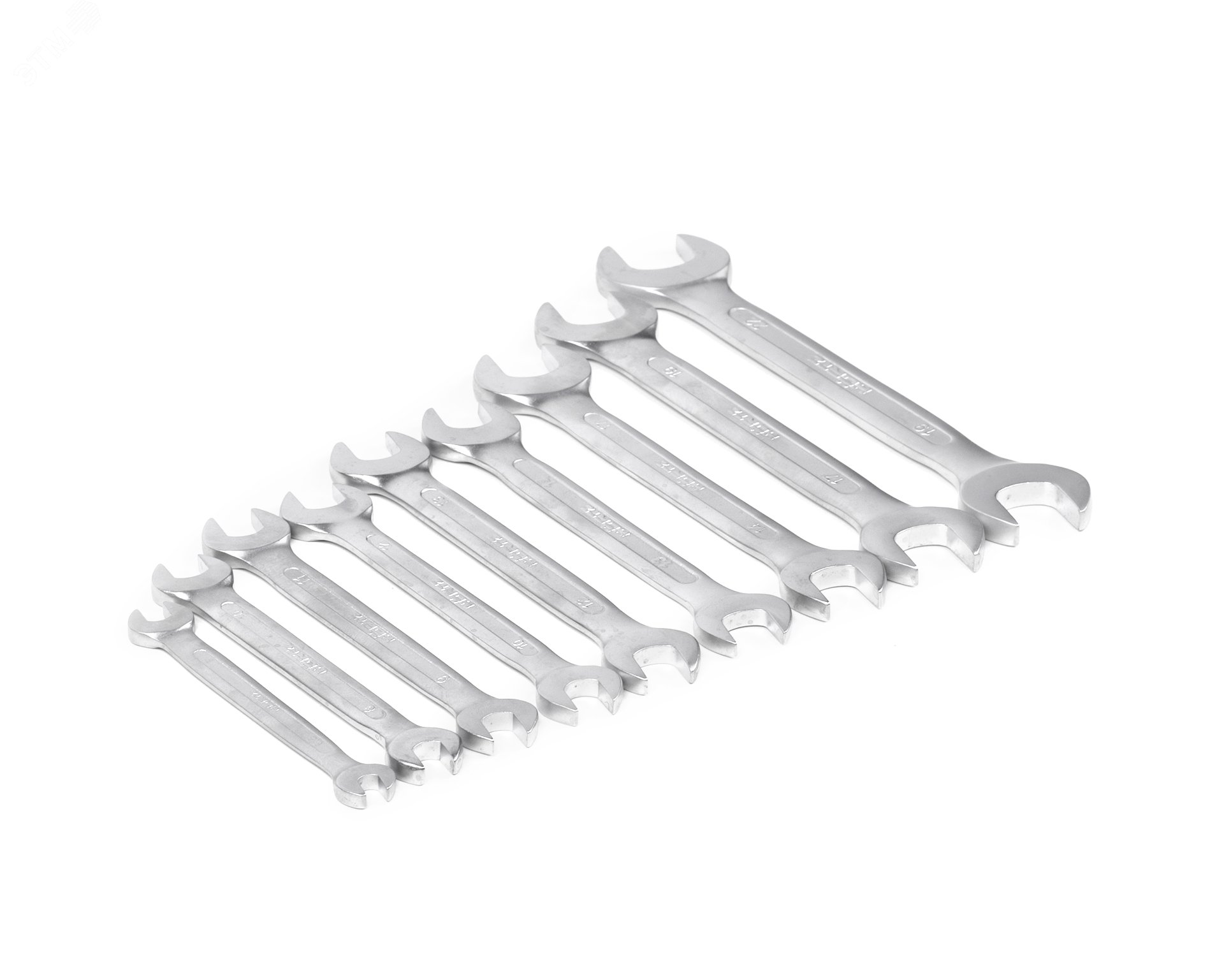 Изображение товара Набор ключей гаечных двусторонних 9шт 5,5-22 хромированный HORTZ