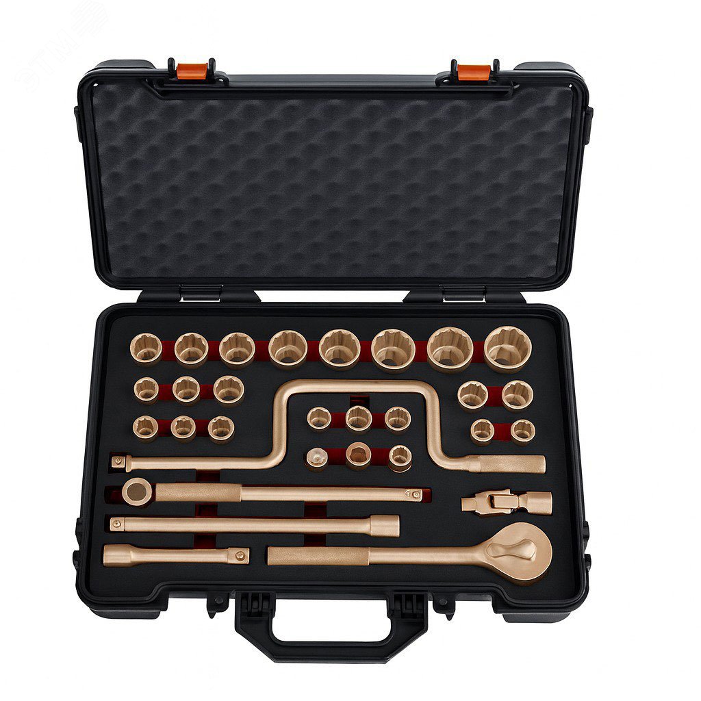 Изображение товара Набор торцевых головок искробезопасных №101J 1/2'', 32 предмета AlCu (шт)