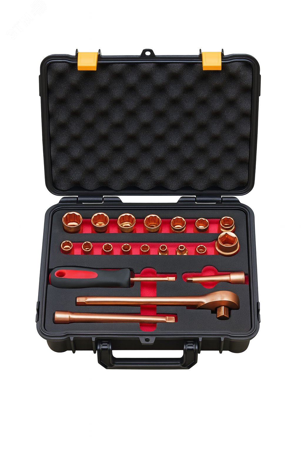 Изображение товара Набор торцевых головок искробезопасных 21 предмет AL-Cu и Be-Cu HORTZ