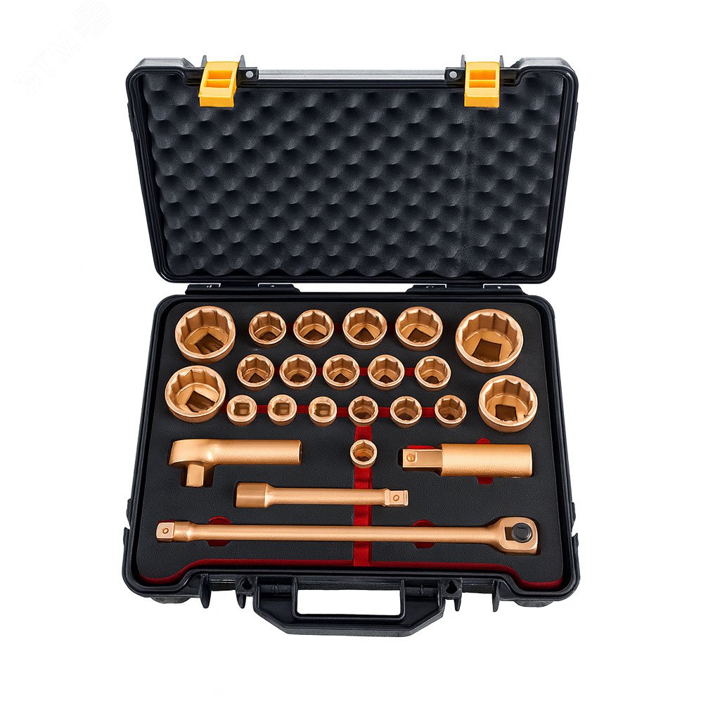 Изображение товара Набор торцевых головок искробезопасных №101M 3/4'', 1'', 26 предметов AlCu (шт)