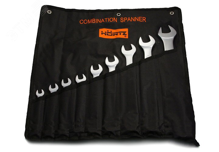 Изображение товара Набор ключей гаечных комбинированных 9шт. (8-24) хромированных (шт)