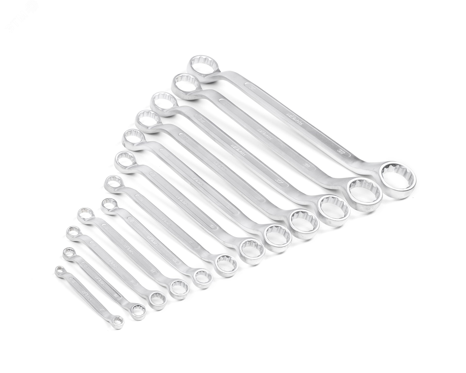 Изображение товара Набор ключей накидных двусторонних 12 шт. (6-32) хромированные (шт)