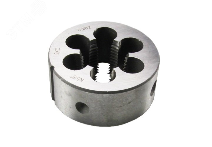 Изображение товара Плашка K 3/8 с правой резьбой из стали 9ХС для конической трубной резьбы