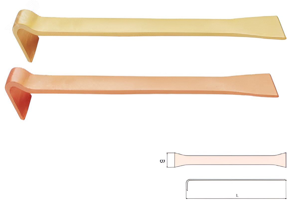 Изображение товара Шабер двусторонний Г-образный 40x270 из сплавов BeCu HORTZ ТР ТС 012/2011