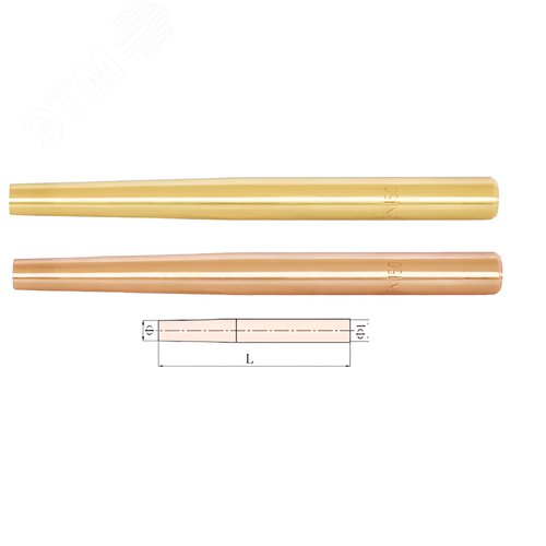 Изображение товара Бородок прямой 19х250 искробезопасный сплав BeCu 223E-1018 (шт)