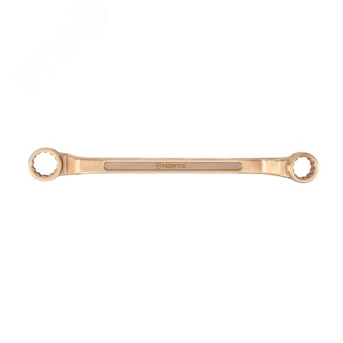 Изображение товара Ключ гаечный накидной двусторонний коленчатый 12х13 искробезопасный сплав BeCu 151-1213, HORTZ (шт)
