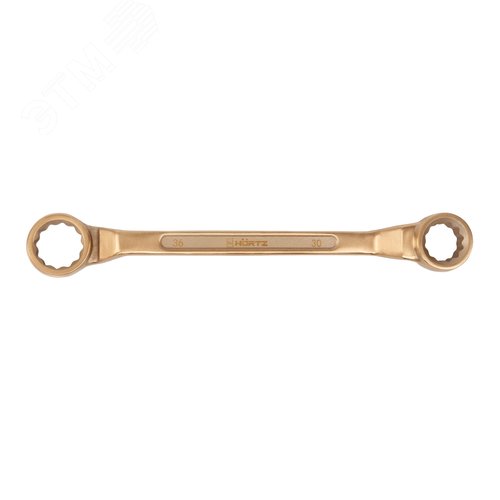 Изображение товара Ключ гаечный накидной двусторонний коленчатый 30х36 искробезопасный сплав BeCu 151-3036, HORTZ (шт)