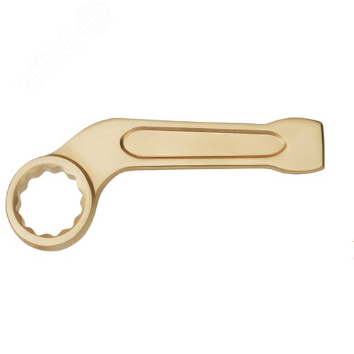 Изображение товара Ключ гаечный накидной ударный изогнутый 24 искробезопасный сплав AlCu 164-24 (шт)