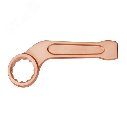 Изображение товара Ключ гаечный накидной ударный изогнутый 24 искробезопасный сплав BeCu 164-24 (шт)