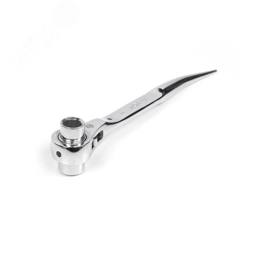 Изображение товара Ключ коликовый торцевой двусторонний трещоточный 11х13 хромированный (шт)