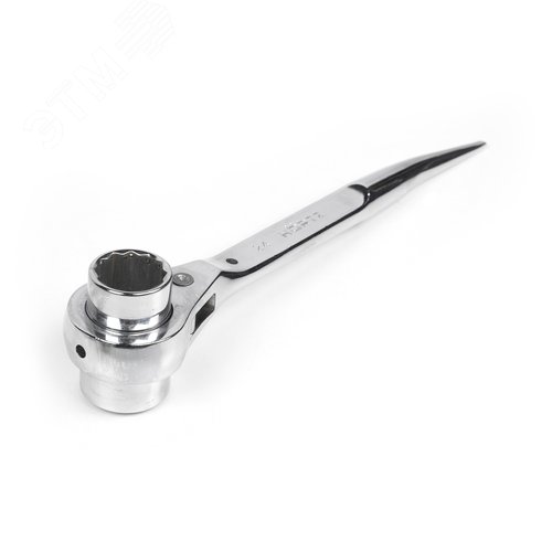 Изображение товара Ключ коликовый торцевой двусторонний трещоточный 24х27 хромированный (шт)