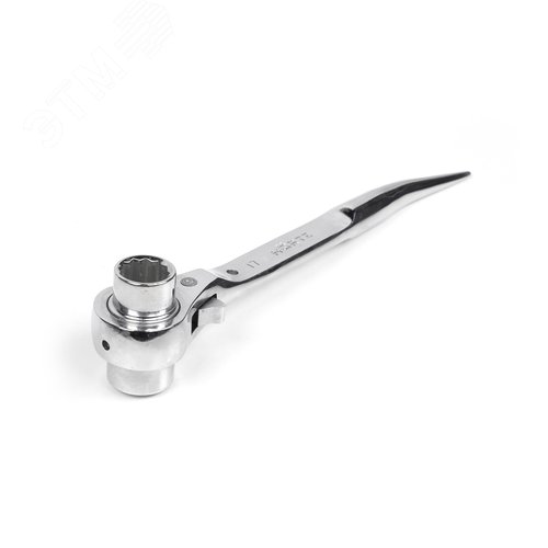 Изображение товара Ключ коликовый торцевой двусторонний трещоточный 17х19 хромированный (шт)