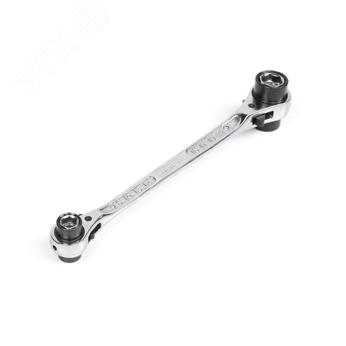 Изображение товара Ключ 8 в 1 комбинированный трещоточный реверсивный 8х10-13х14-15х17-19х22 хромированный (шт)