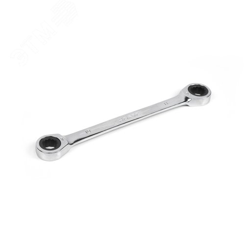 Изображение товара Ключ накидной двусторонний 10х11 трещоточный хромированный (шт)